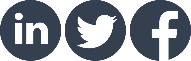 LinkedIn, Twitter, and Facebook lLogos