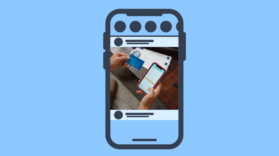 Illustration of a video instagram ad